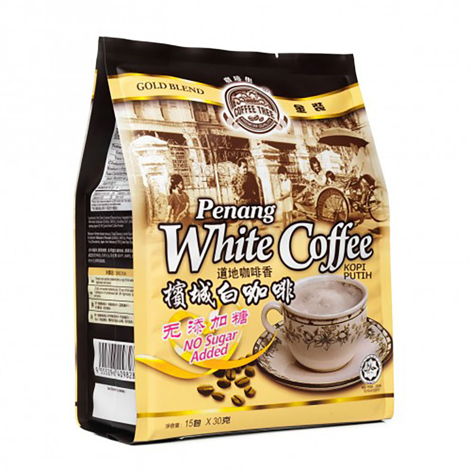 Coffee Tree Penang White Coffee No Sugar (30g*15)/ - Wah Lien